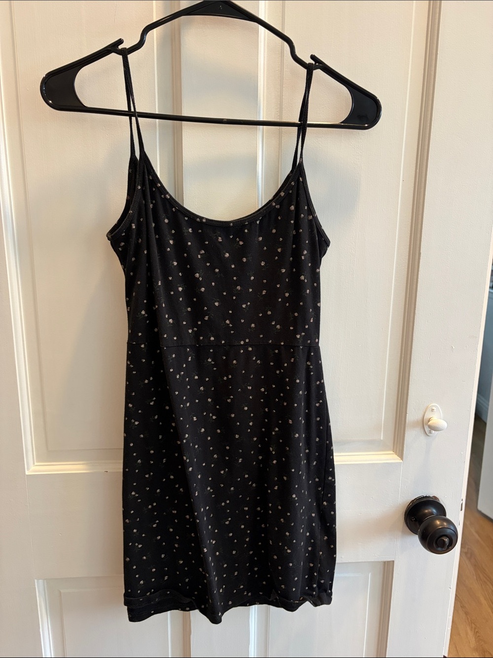 Brandy Melville Black Floral Print Mini Dress